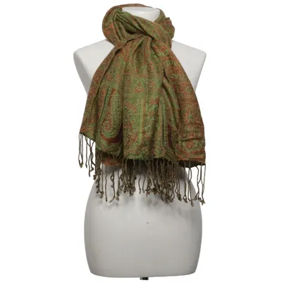 Sjaal (Groen, Bruin, Oranje) van Pashmina Kasjmier, Zijde