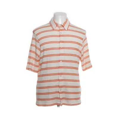 Short sleeve shirt (Orange, White) from Weekday Polyester, Viscose, Cotton