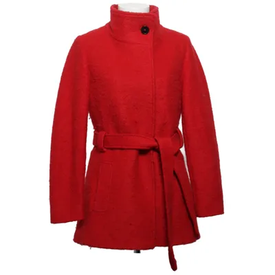Coat (Red) from Lola Liza Polyester, Wool