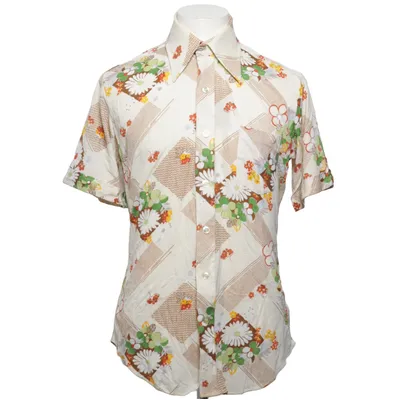 Chemise à manches courtes (Beige, Multicolore) de Sutton Place Polyamide