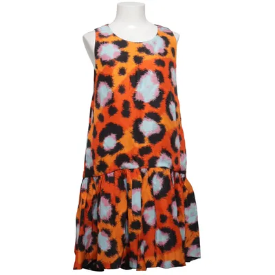 Kjole (Orange, Sort, Flerfarvet) fra Kenzo x H&M Silke, Viscose
