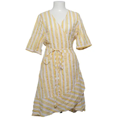 Wrap dress (Yellow, White) from Unmade Copenhagen Cotton