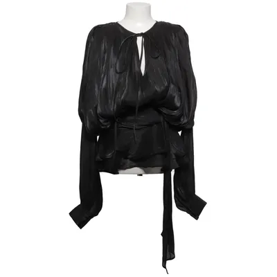 Wrap blouse (Black) from Miss Rosier Elastane, Viscose