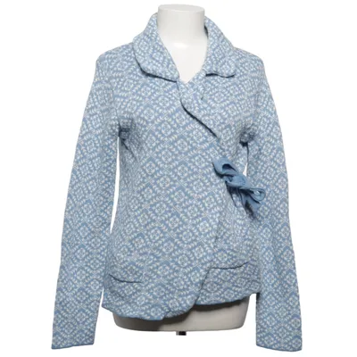 Wrap cardigan (Blue, White) from Playback Cotton