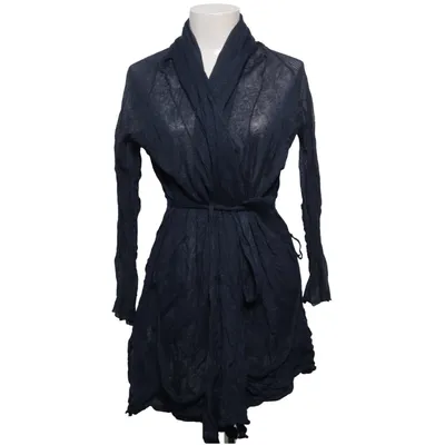 Cardigan cache-cœur (Bleu) de Rich and Royal Fibre métallique, Viscose