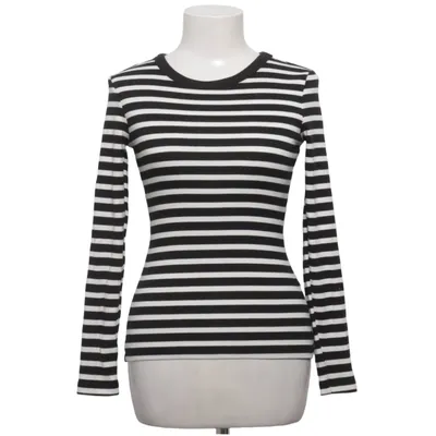 Langærmet t-shirt (Sort, Hvid) fra Gina Tricot Bomuld, Elastan