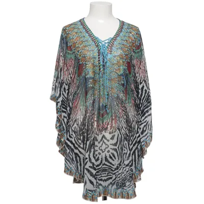 Poncho (Blauw, Meerkleurig) van Azara Paris Polyester