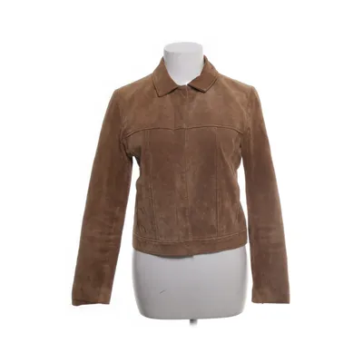 Läderjacka (Brun) från Mango Skinn, Polyester