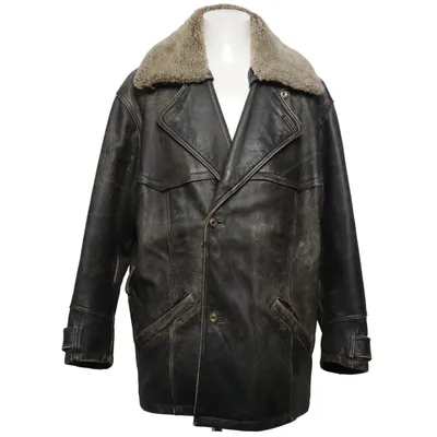 Shearling jas (Zwart) van Hollies Parallel Acetaat, Katoen, Bont, Nylon