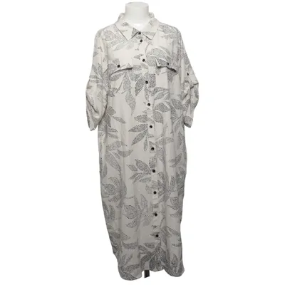 Robe chemise (Blanc, Noir) de Jacett Coton, Lin, Viscose