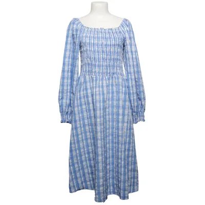 Jurk (Blauw, Wit) van Moves Katoen, Polyester