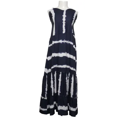 Maxi jurk (Blauw, Wit) van CBR Katoen