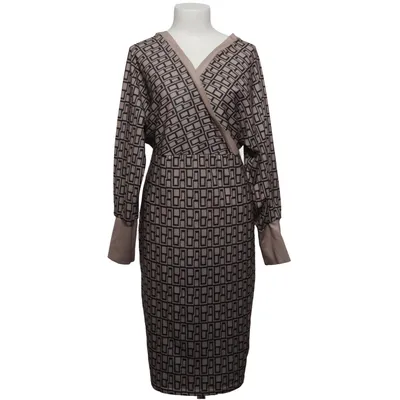 Dress (Beige, Black) from X&Z Cotton, Polyester