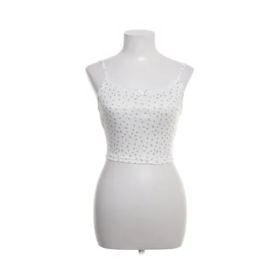 Crop top (Hvid, Flerfarvet) fra Dazy Polyester, Elastan