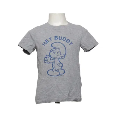 T-shirt (Grå, Blå) fra The Smurfs Bomuld, Viscose