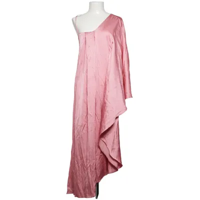 Robe longue (Rose) de H&M Lin, Polyester, Viscose