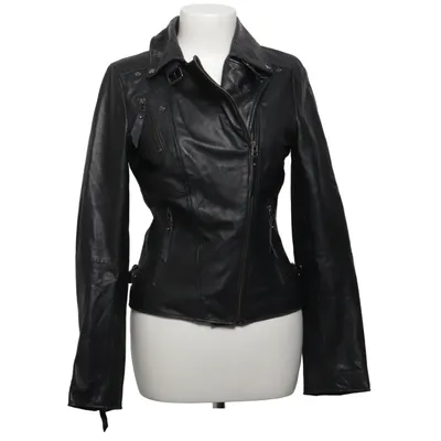 Biker jacket (Black) from Cigno Nero Cotton, Leather, Polyester