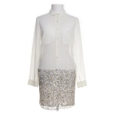 Jurk (Wit, Bruin, Geel) van Zara Trafaluc Collection Nylon, Polyester