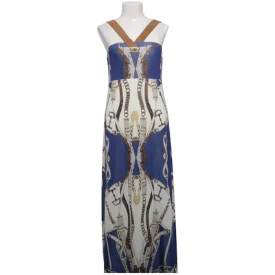 Maxi dress (Blue, White, Brown) from Sandro Ferrone Elastane, Polyester