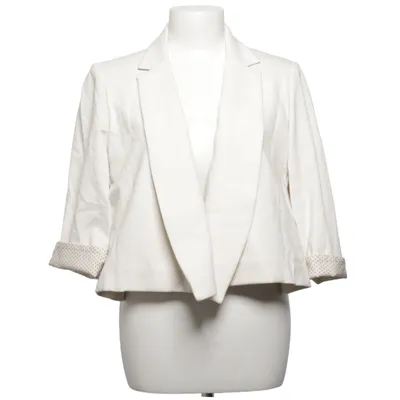 Blazer (White, Beige) from Isabel de Pedro Elastane, Polyamide, Viscose