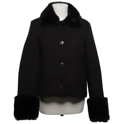 Jacket (Black) from Meotine Down, Elastane, Faux fur, Feather, Nylon, Polyester, Viscose