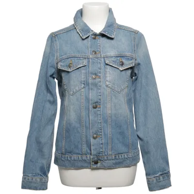 Denimjakke (Blå) fra Raiine Bomuld, Metallfiber