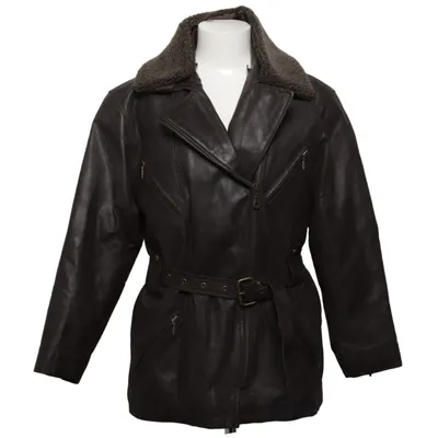 Veste en cuir (Marron) de Saki Cuir