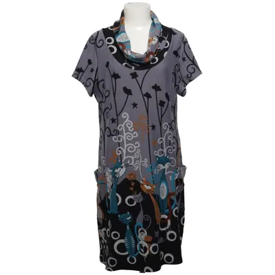 Dress (Gray, Black, Multicolored) from Purplish London Cotton, Polyester