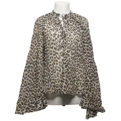 Blouse (Beige, Black) from H&M Cotton, Polyester