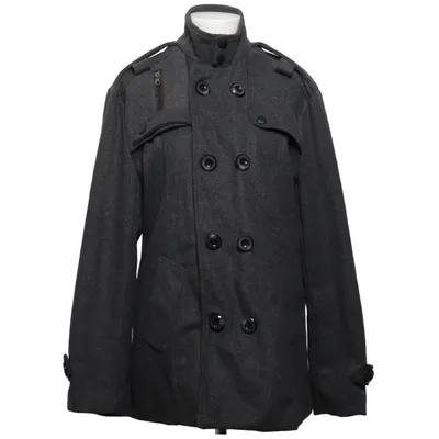 Pea coat (Gray) from Aowofs Polyester
