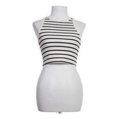 Crop top (Wit, Zwart) van H&M Katoen, Elastaan