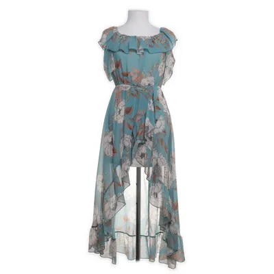 Maxi jurk (Blauw, Bruin) van Rinascimento Elastaan, Polyester