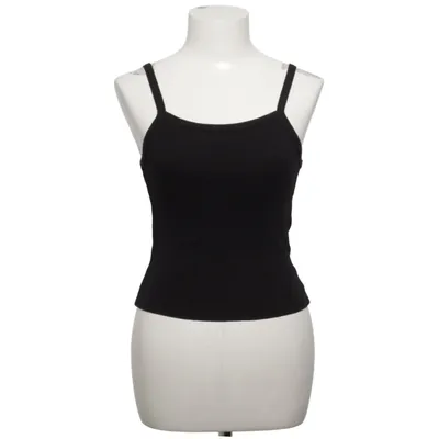 Tanktop (Zwart) van Pieces Katoen, Elastaan