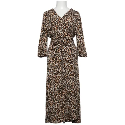 Omlottklänning (Beige, Svart, Brun) från InWear Elastan, Polyester