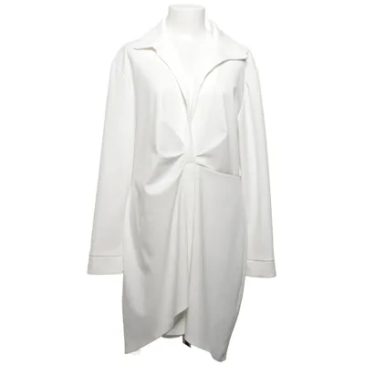 Slå-om-kjole (Hvid) fra ASOS Elastan, Polyester