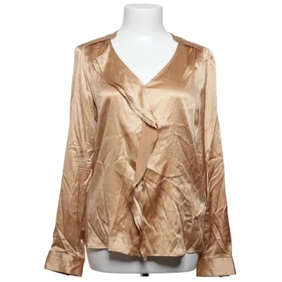 Bluse (Beige) fra René Lezard Elastan, Silke