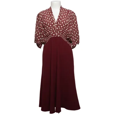Dress (Red, Beige) from The House of Foxy Elastane, Polyester, Viscose