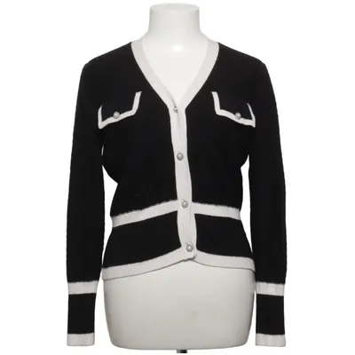 Cardigan (Sort, Hvid) fra Influence Polyamid, Polyester, Viscose