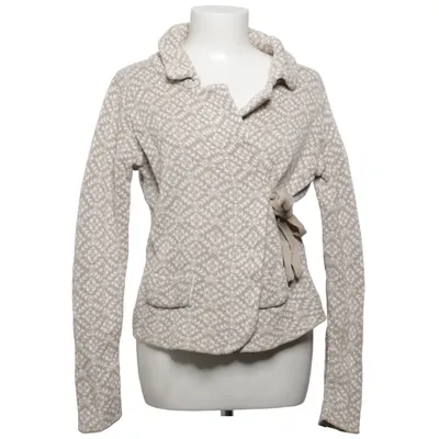 Wrap cardigan (Beige, White) from Playback Cotton