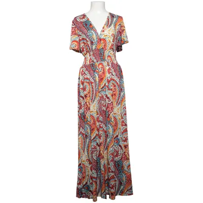 Maxi dress (Red, Blue, Multicolored) from Elissa Elastane, Polyester
