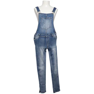 Dungarees (Blue) from Miss Fanny Cotton, Elastane, Polyester