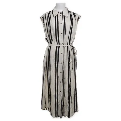 Blousejurk (Beige, Zwart) van H&M Viscose, Linnen