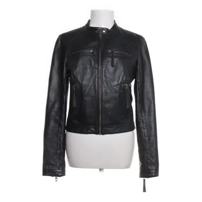 Läderjacka (Svart) från Saint Tropez Bomull, Polyester, Skinn