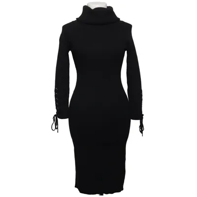 Robe à col roulé (Noir) de Lely Wood Polyester, Viscose