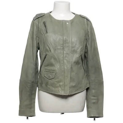 Leren jack (Groen) van Muubaa Katoen, Leer, Polyester