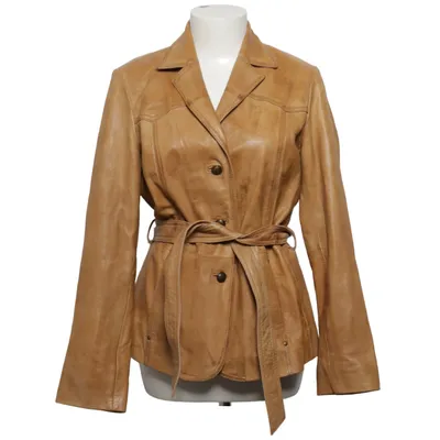 Leather blazer (Brown) from Gianini Leather, Polyester
