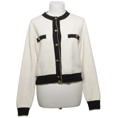 Cardigan (White, Black) from Mango Cotton, Polyester, Viscose