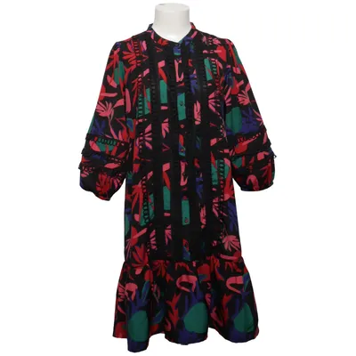 Jurk (Zwart, Meerkleurig) van Niza Polyester
