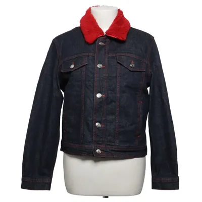 Lined denim jacket (Blue, Red) from Claudie Pierlot Acrylic, Cotton, Elastane, Polyester