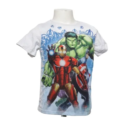 T-shirt (Hvid, Flerfarvet) fra Avengers Bomuld, Polyester